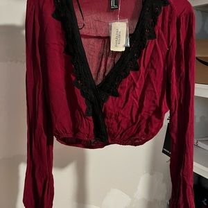 Long sleeve crop top